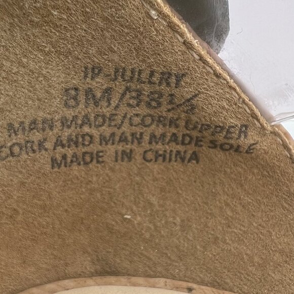 Jessica Simpson 8M Cork Clear Strap Heels Multicolor Stiletto Sandals Cocktail - Picture 11 of 14